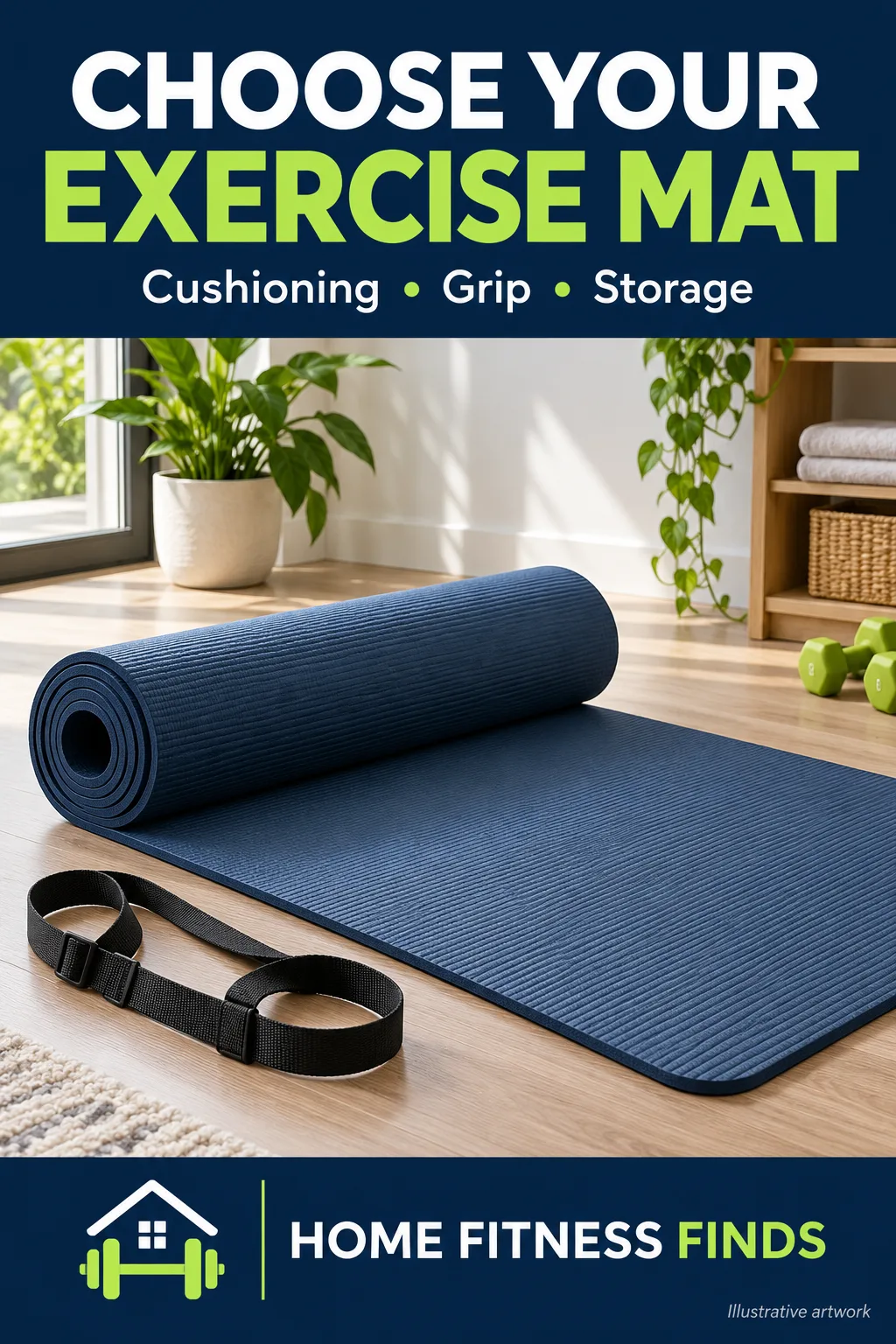Illustration for the mat buying guide; not an exact product photograph